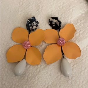 Flower designer earrings